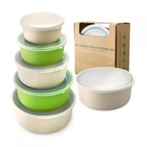 Eco Friendly Bamboo Fiber Container Set