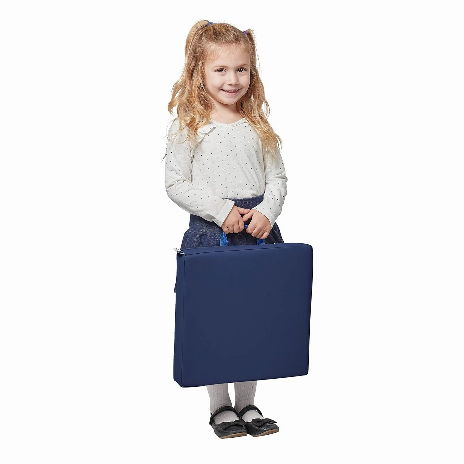ECR4Kids SoftZone Floor Cushions, Square, Flexible Seating, Earthtone, 6-Piece