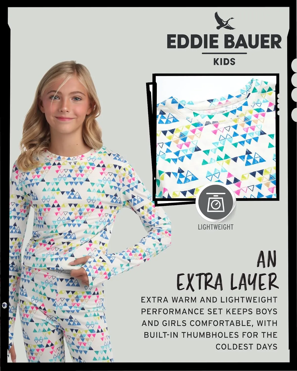 Eddie Bauer Kids Thermal Underwear Set - 2 Piece Performance Base Layer Shirt and Thermal Pants for Boys and Girls (5-12)