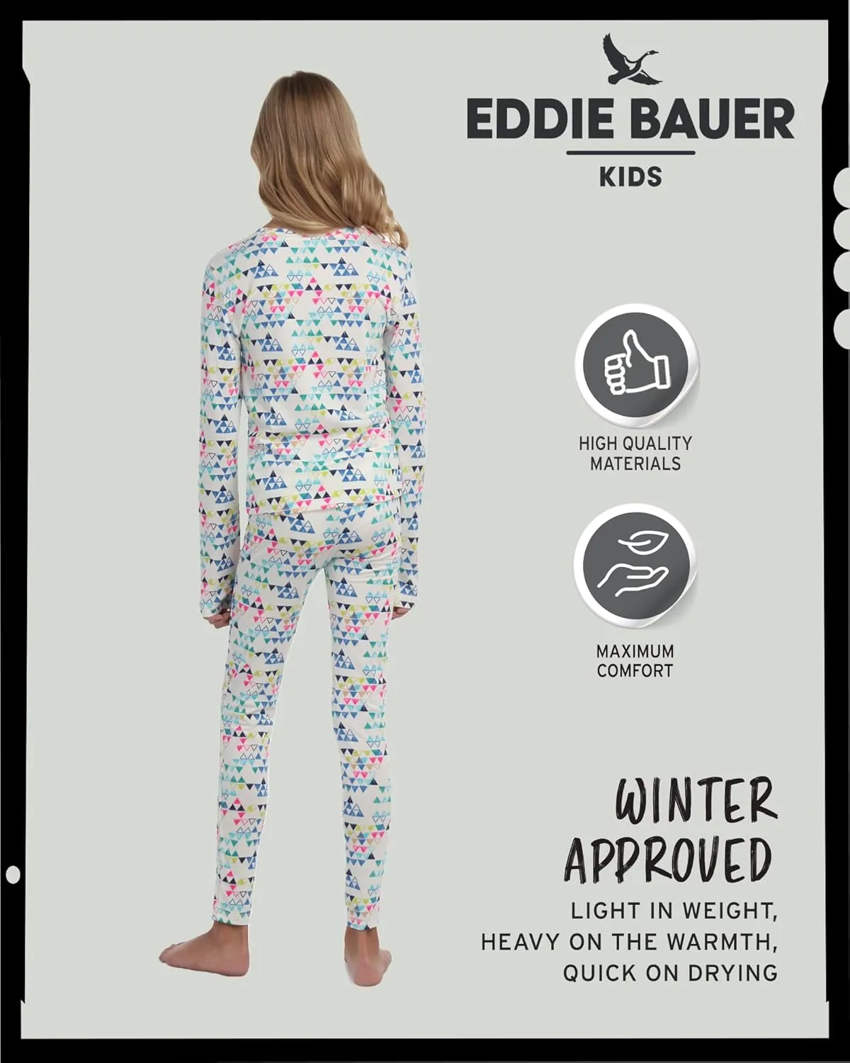 Eddie Bauer Kids Thermal Underwear Set - 2 Piece Performance Base Layer Shirt and Thermal Pants for Boys and Girls (5-12)