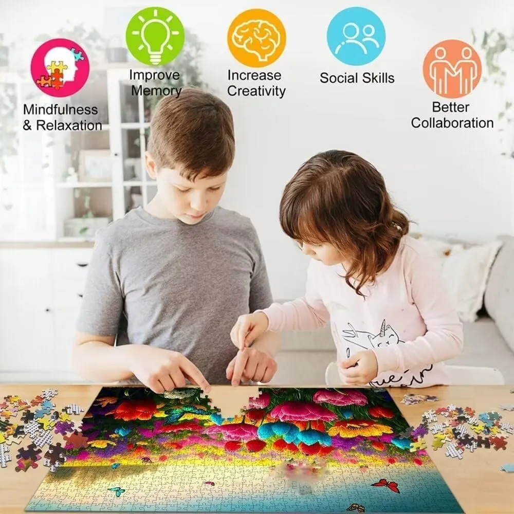Education Intellectual Toy Puzzle 500 Pieces for Adults-Painted Flower Piano Girl -Wooden Puzzle, Youth Children Colorful Puzzle, Decompress Game, Challenge Puzzle, Toy Best Gift, Family Game