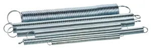 EISCO Set of 6 Springs - Steel - Looped Ends - Flexible Length Approximately 10-20cm