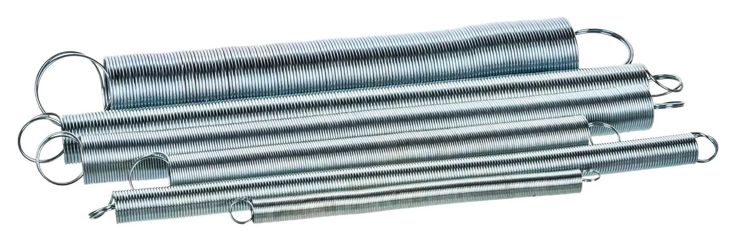 EISCO Set of 6 Springs - Steel - Looped Ends - Flexible Length Approximately 10-20cm