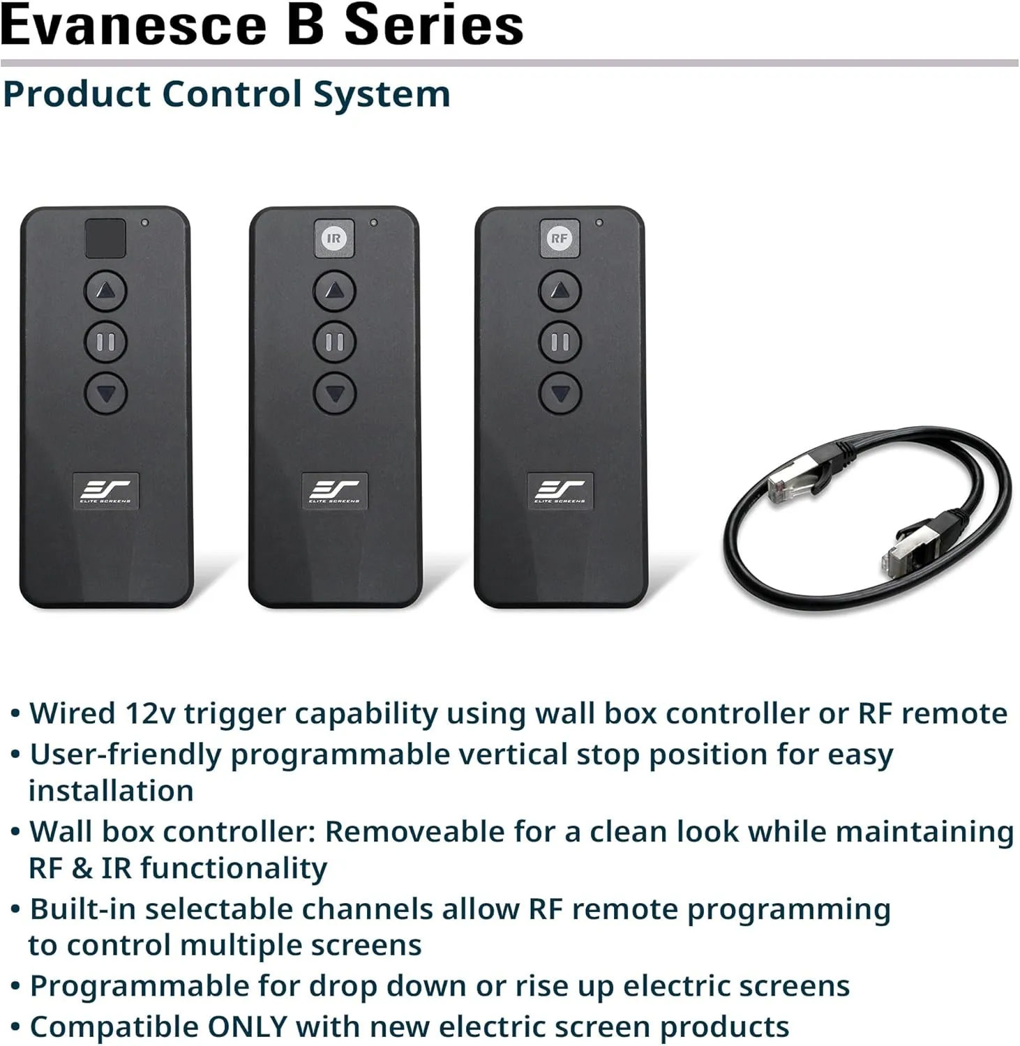 Elite Screens Evanesce B Swift-RC1,120-INCH 16:9 Extra 8" Drop, Recessed in-Ceiling Electric Projector Screen, 8k/4K Ultra HD Ready Fiberglass Reinforced Projection, EB120HW3-E8