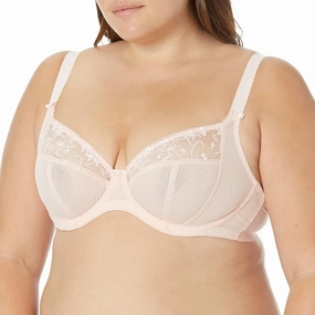 Elomi Women’s Charley Floral Embroidery, Low Plunge, Dd  Bras