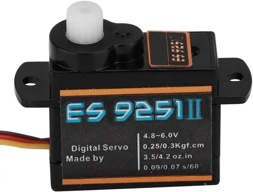 EMAX ES9251II Plastics Digital Servo 3.6g Waterproof Servo with Gears Suitable for RC Car Helicopter Boat Airplane Accessories (ES9251 II 4PCS)