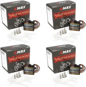 EMAX ES9251II Plastics Digital Servo 3.6g Waterproof Servo with Gears Suitable for RC Car Helicopter Boat Airplane Accessories (ES9251 II 4PCS)