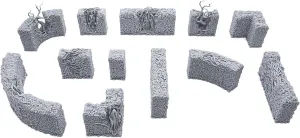 EnderToys Hedge Maze by Printable Scenery, 3D Printed Tabletop RPG Scenery and Wargame Terrain 28mm Miniatures, Grey