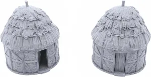 EnderToys Small Round House by Printable Scenery, 3D Printed Tabletop RPG Scenery and Wargame Terrain 28mm Miniatures