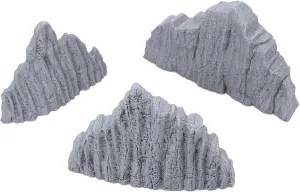 EnderToys Volcanic Rock Wall Set B, 3D Printed Tabletop RPG Scenery and Wargame Terrain for 28mm Miniatures