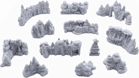 EnderToys Low Grotto Walls - DND Terrain, 28mm Miniature Wargaming, Tabletop RPGs, Wargame Scenery