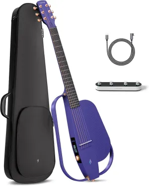 Enya NEXG 2 Basic Acoustic-Electric Guitar Carbon Fiber Travel Guitar Smart Acustica Electric Guitarra for Adults with 50W Wireless Speaker, Footswitch, and Gigbag