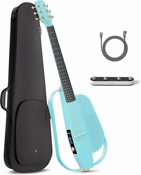 Enya NEXG 2 Basic Acoustic-Electric Guitar Carbon Fiber Travel Guitar Smart Acustica Electric Guitarra for Adults with 50W Wireless Speaker, Footswitch, and Gigbag