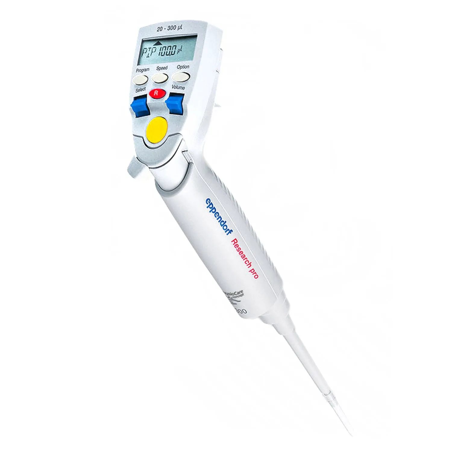 Eppendorf 022461371 Research Pro Adjustable Volume Single-Channel Electronic Air Displacement Pipette without Charging Unit, 20-300 microliter Volume