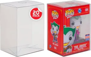 EVORETRO 20 Pack - Funko Pop Protector for 4 Inch POP Figures Such as Shrek, Fallout, Spirit Halloween, Garfield, Wolverine, Deadpool, NBA, Invincible, Stackable 0.45 mm Thick PET Protective Plastic
