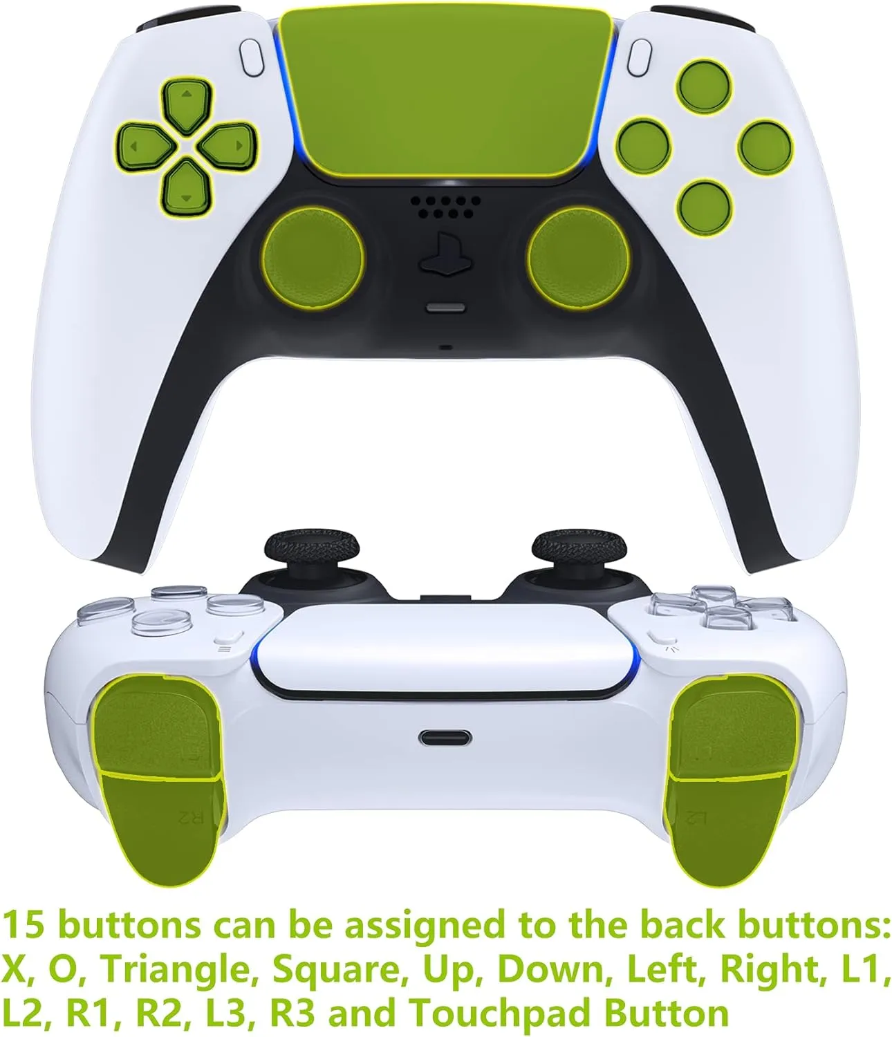 eXtremeRate Graphite Carbon Fiber Pattern Programmable Rise 2.0 Remap Kit for PS5 Controller - BDM-010 020, Upgrade Board & Redesigned Bottom Shell & 2 Back Buttons Attachment Set - Without Controller