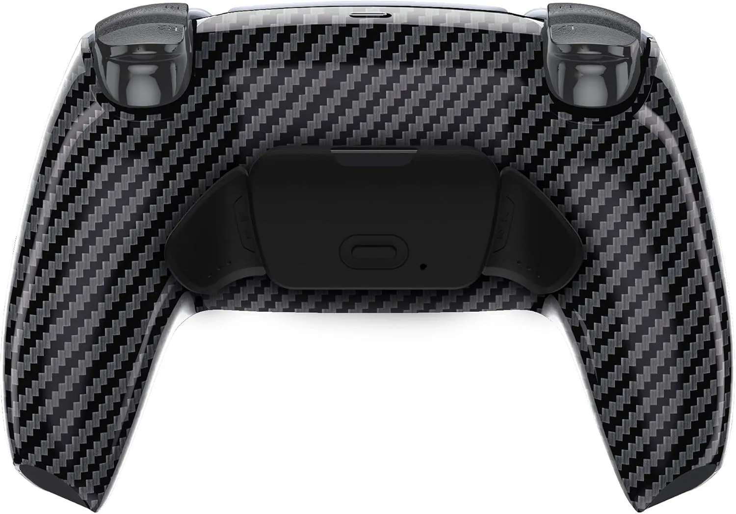 eXtremeRate Graphite Carbon Fiber Pattern Programmable Rise 2.0 Remap Kit for PS5 Controller - BDM-010 020, Upgrade Board & Redesigned Bottom Shell & 2 Back Buttons Attachment Set - Without Controller