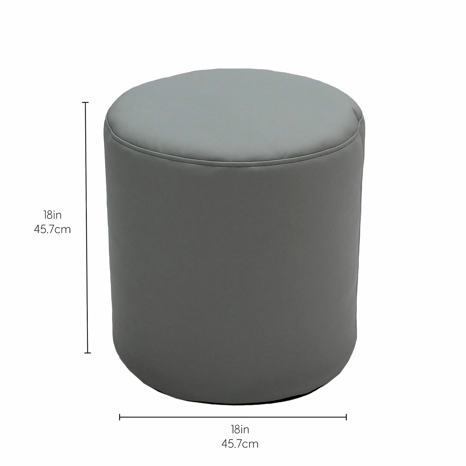 Factory Direct Partners 12802-246 Limited Edition Designer 18" Round Bean Bag Pouf - Dewdrop/Teal