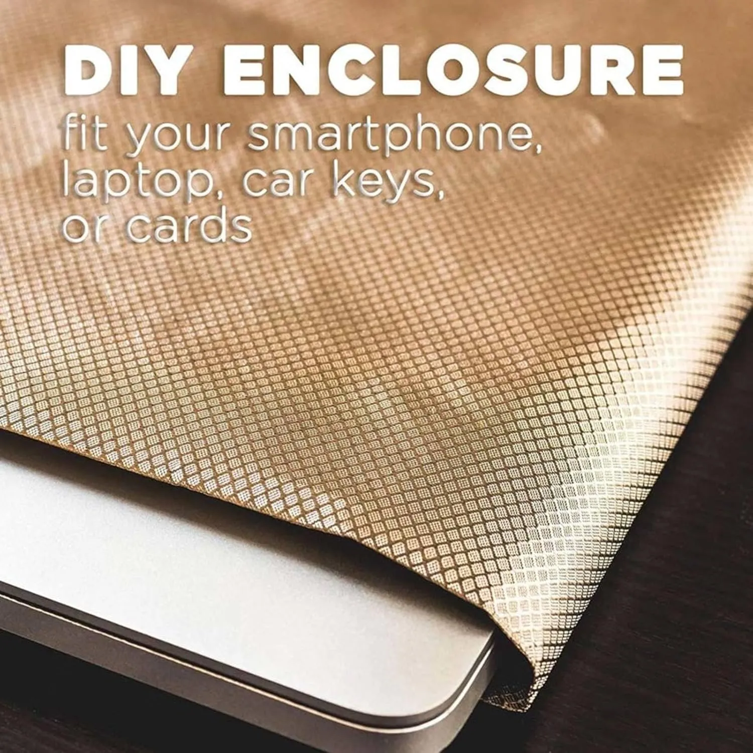 Faraday Fabric Large EMF Fabric Cloth Faraday Bags EMP Proof Faraday Cage Nickel Copper Material Anti Radiation EMP RFID EMF Shielding Block,gold-6x1.1m