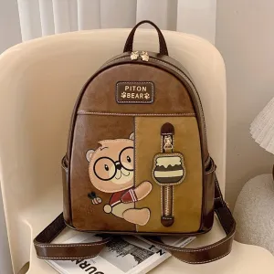 Fashionable Leather Bear Bag  with Adjustable Straps