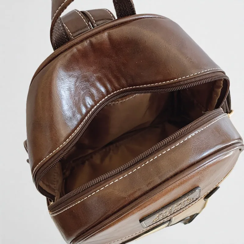 Fashionable Leather Bear Bag  with Adjustable Straps