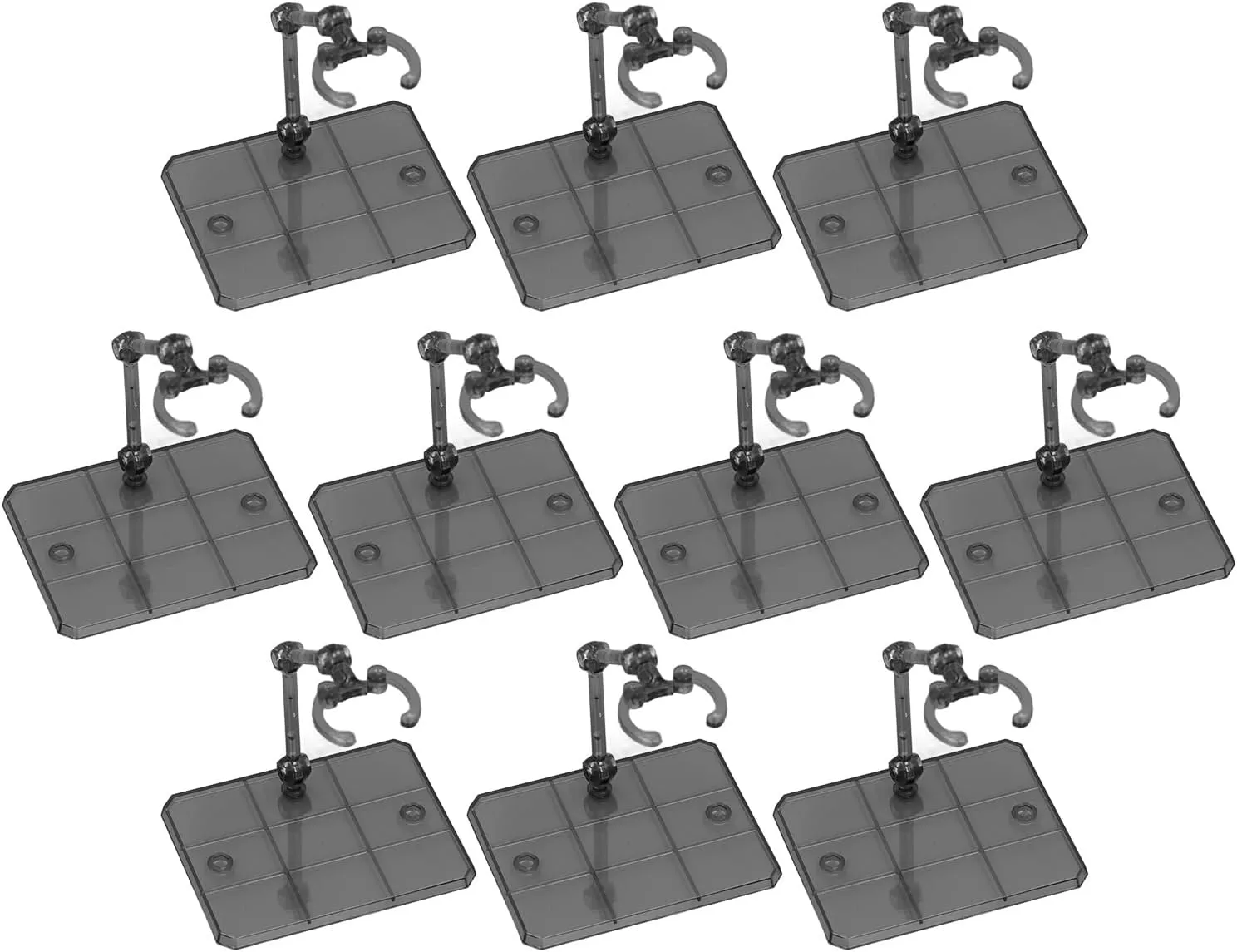 Figure Display Holder Base, Adjustable High Stability Figure Model Stand Simple Assembly for 6inch Action Figures (plastic 5)