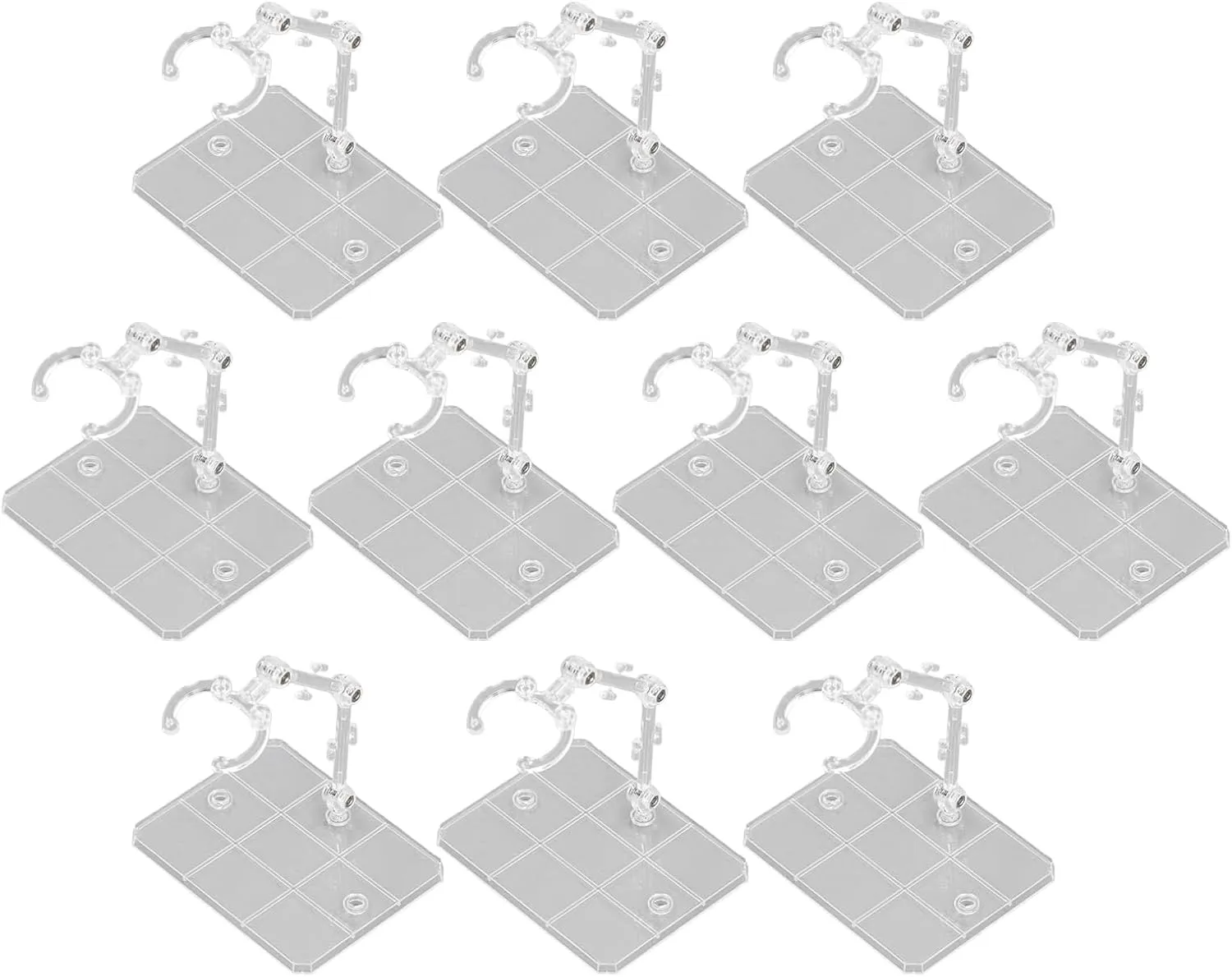 Figure Model Stand, Plastic Figure Display Holder Base Compact Adjustable Long Lasting Simple Assembly for 6inch Action Figures (plastic 4)