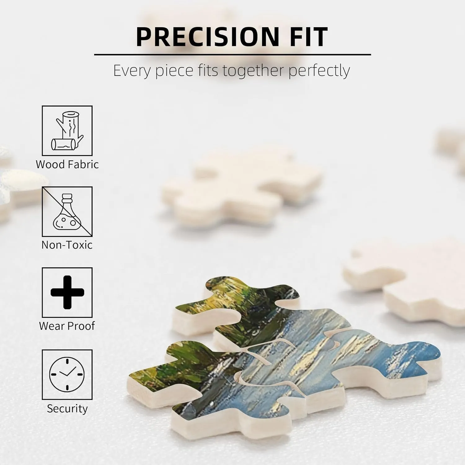 Fishing Enthusiast, 1000 pcs challenging Wooden Puzzles, Modern Art in Oil Painting Style, Suitable for Holiday Entertainment Games, can be Given to Friends, Couples, and Family