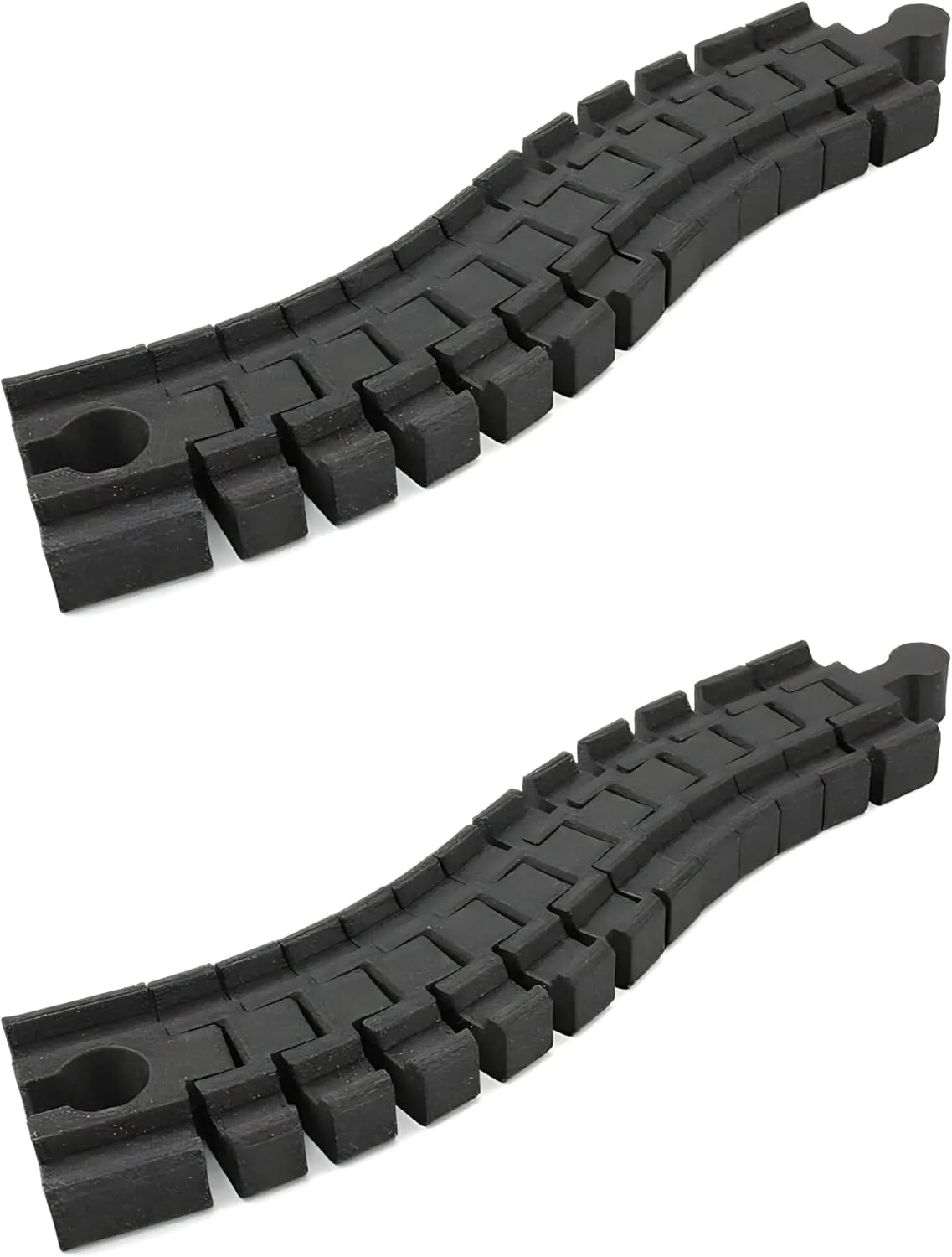Flexible 3D Printed Train Track Piece for Expanding Track Layouts – Compatible with Most Wooden Train Sets – Customizable Design for Curves, Turns, and Obstacles – Two Pack