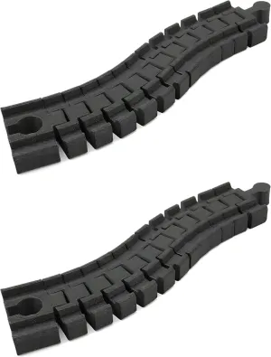 Flexible 3D Printed Train Track Piece for Expanding Track Layouts – Compatible with Most Wooden Train Sets – Customizable Design for Curves, Turns, and Obstacles – Two Pack