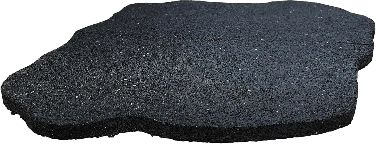 Flexon Rubber Slate Stepping Stones, Dark Blue, Set of 3, Durable Recycled Rubber, Ideal for Patios, Walkways, Decks, and Garden Decoration
