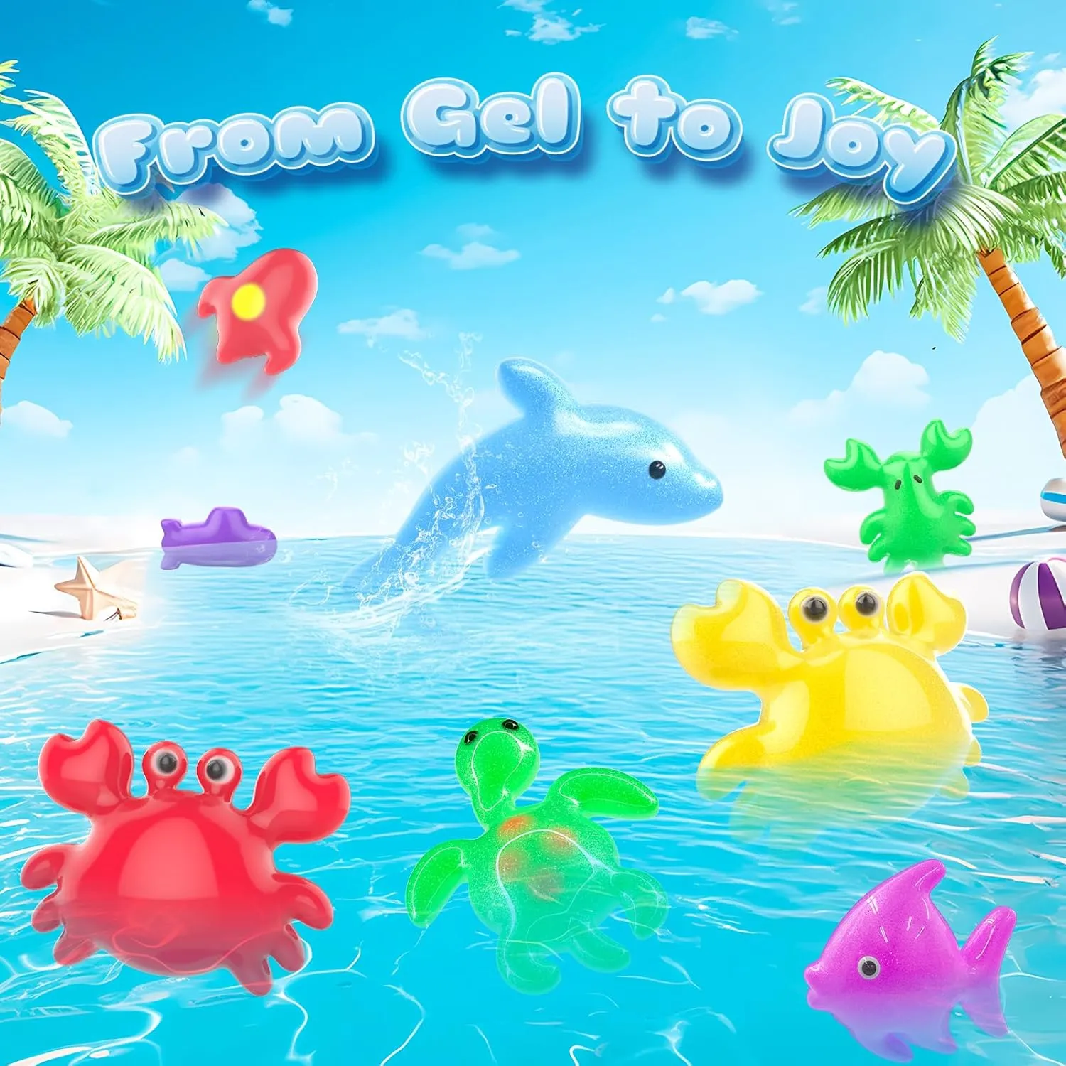 Flooyes Magic Gel Water Elf Toy Kit, Aqua Water Gel Kit for Kids, Creative Squishy Maker Toy with 20 Magic and 16 Shape Molds Pets, Birthday Gifts Crafts&Art DIY for Kids, Make Your Own Squishies