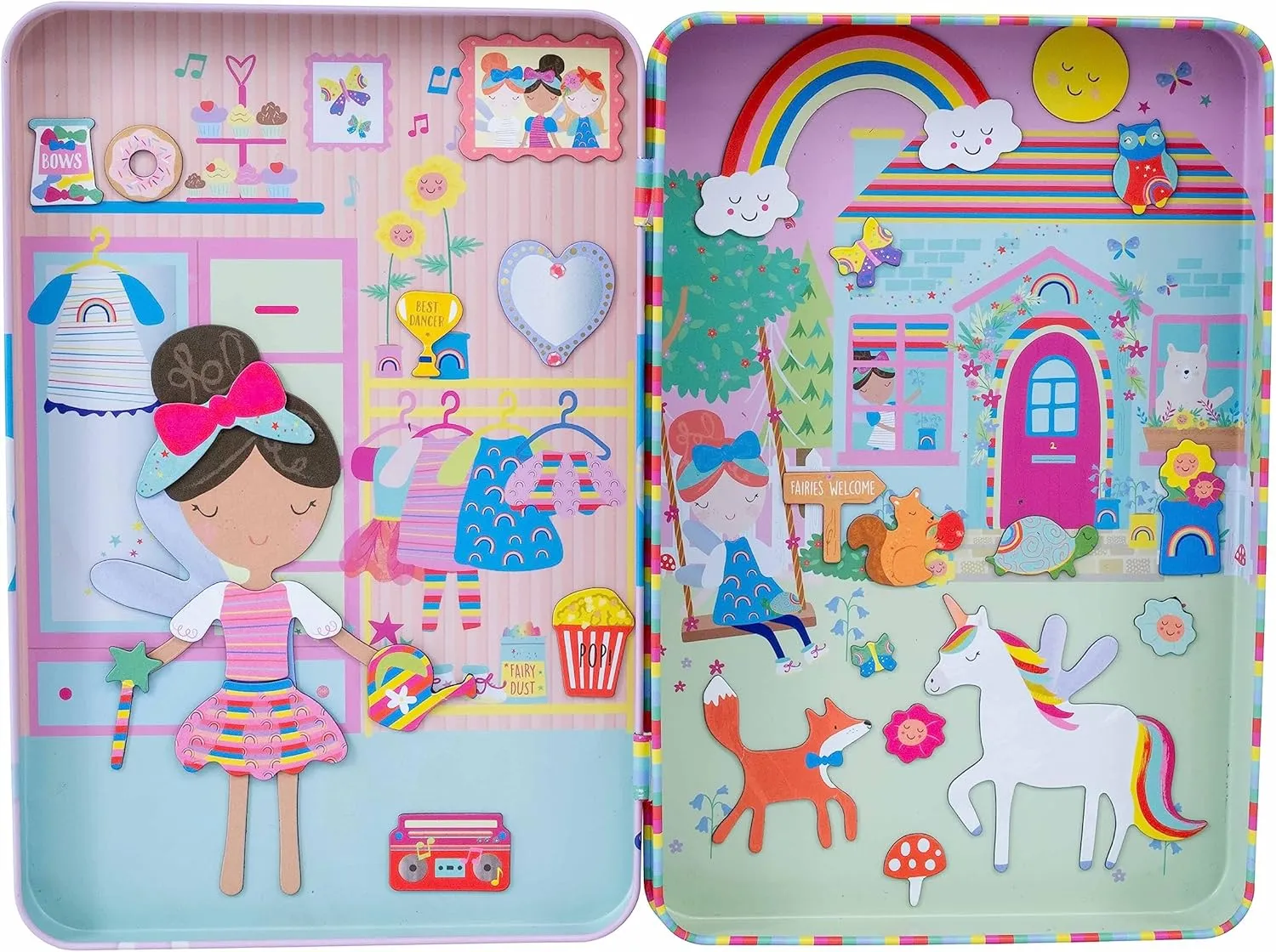 Floss & Rock Rainbow Fairy Magnetic Playtime, 7.67-inch Height, Creative, Imaginative Play