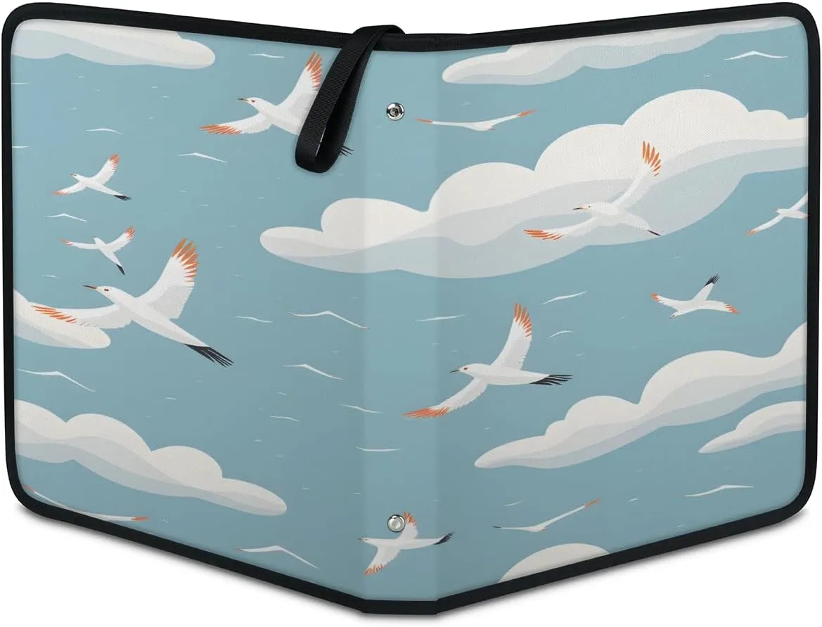 Flying Seagull 3 Ring Trading Zipper Binder Strap, Trading Card Binder 9 Pocket, 900 Pockets Card Holder with 50 Removable Sleeves for Game Cards