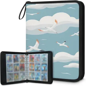 Flying Seagull 3 Ring Trading Zipper Binder Strap, Trading Card Binder 9 Pocket, 900 Pockets Card Holder with 50 Removable Sleeves for Game Cards