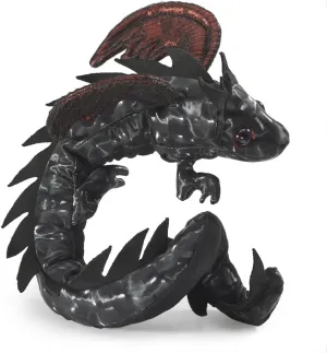Folkmanis Dragon Wristlet Finger Puppet Black; Red-brown, 1 EA