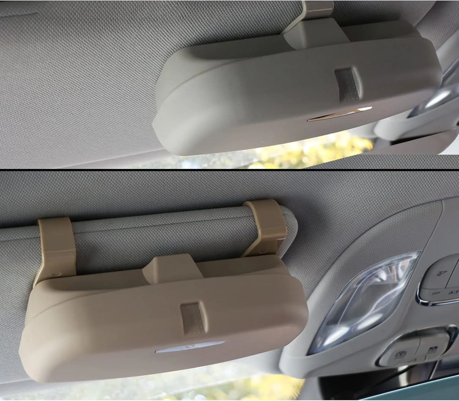 for Ford Focus Fiesta Ecosport Everest Mondeo Kuga, Glasses Case Organizer Box Sunglasses Holder Storage Pockets