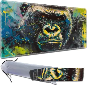 for MTG Playmat Non-Slip Rubber Play Mat with Storage Bag Combination, Ideal for Card Game Lovers TCG Play Mat, Painted Gorilla