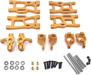 for Wltoys 144010 144001 144002 124016 124017 124018 124019 Metal Upgrades for Swing Arm Steering Cup Bearings 6 PackRC Car Parts Accessories RC Car DIY Parts(Yellow)