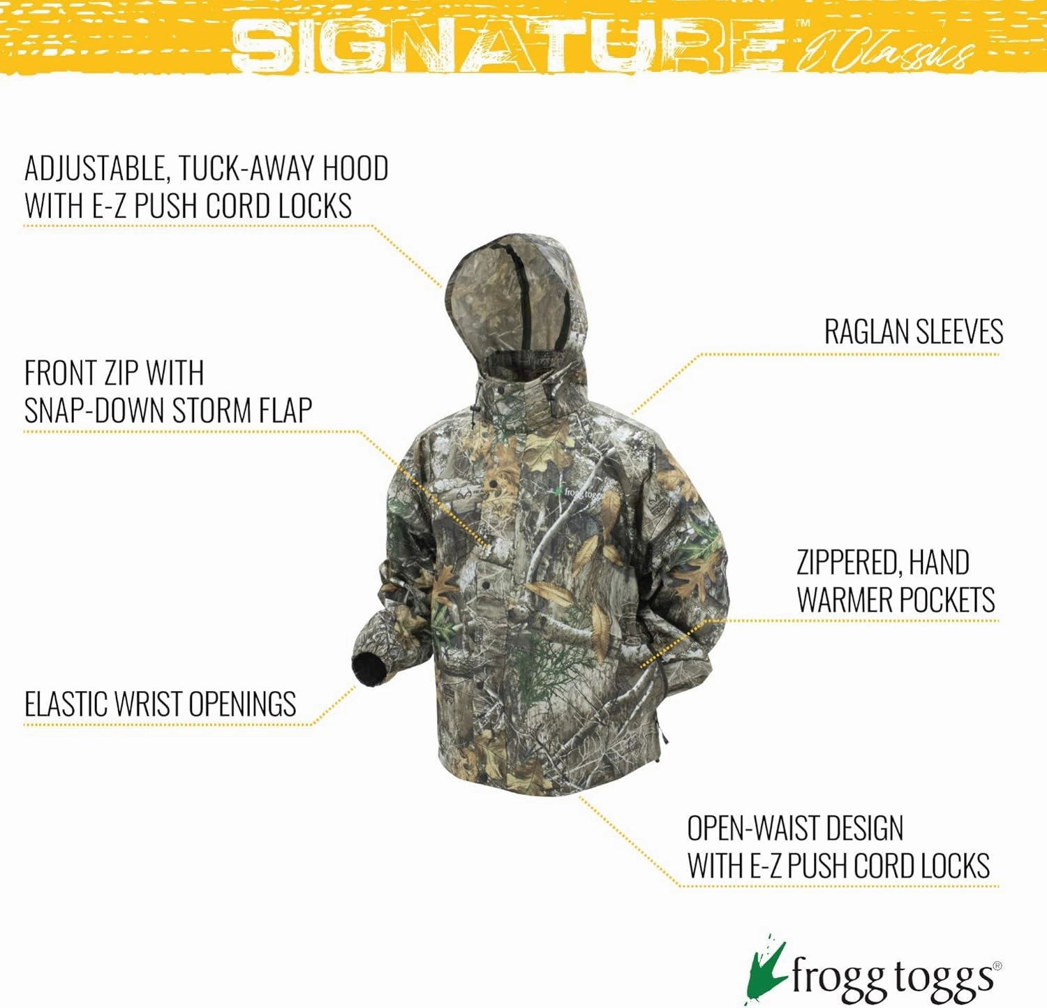 FROGG TOGGS Men's Classic Pro Action Waterproof Breathable Rain Jacket
