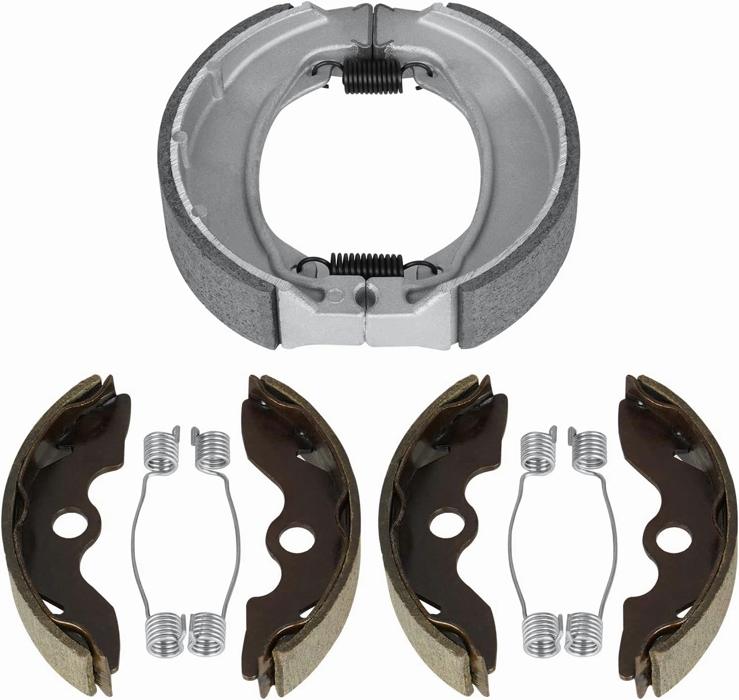 Front Rear Brake Shoes for Honda TRX 250 TE Recon ES, TRX250 TM Recon 1997-2021 Drum Brake Parking Shoe Set