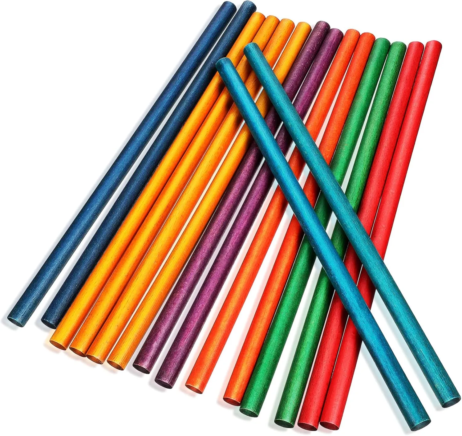 Garneck 16pcs Boys and Girls Rhythm Music Sticks Colorful Educational Percussion Instruments Instrument Sticks Set