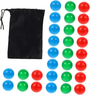 Garneck 30pcs Colorful Plastic Balls Thickened Probability Balls for Teaching Safe and Flexible Educational for Learning and Counting Activities Random Color