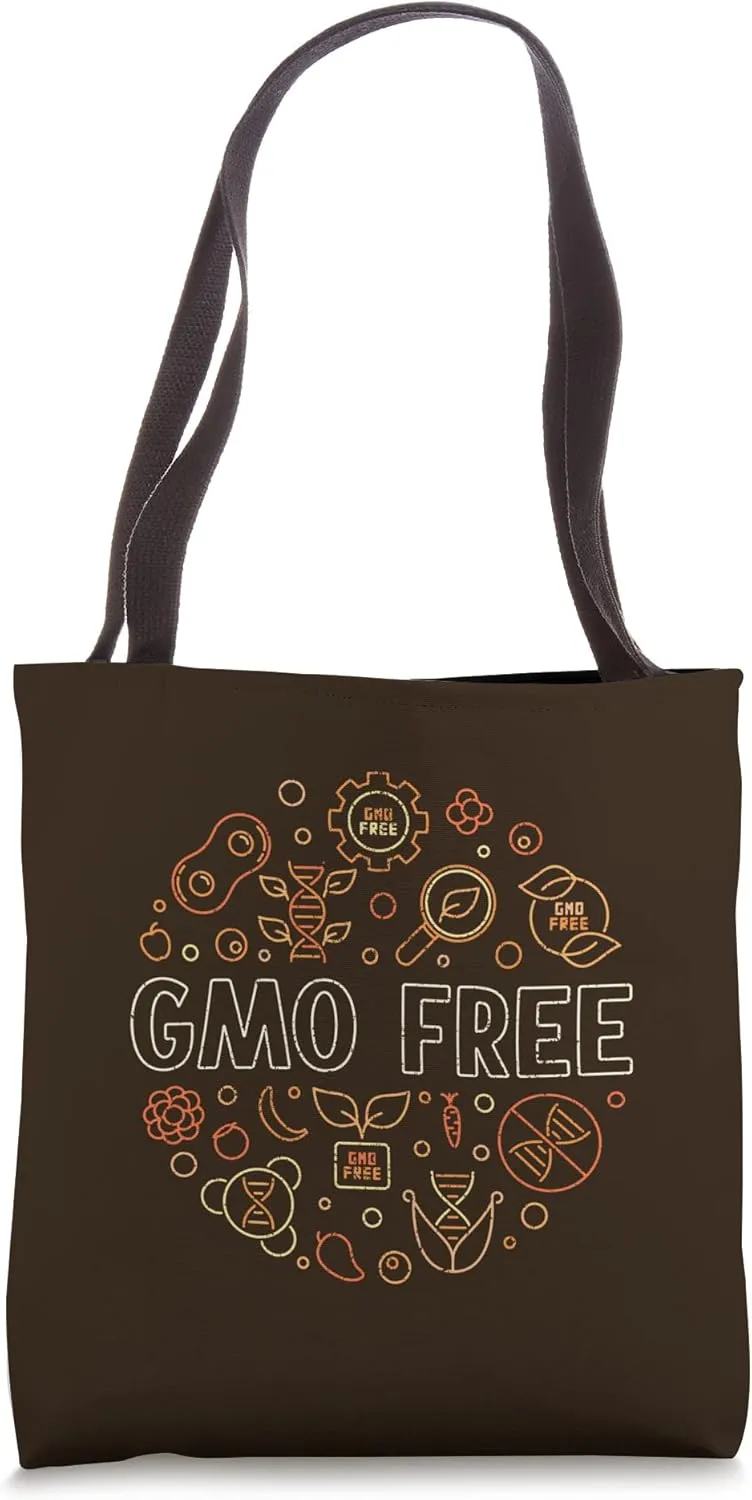 Genetically Modified Organism - GMO Free Distressed Design Tote Bag
