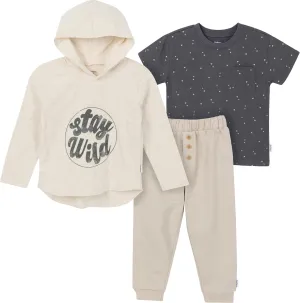 Gerber boys Toddler Boys' 3-piece Top, Hooded Top and Jogger Set