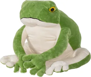 Giant Frog Stuffed Animal, 28" Large Plush Green Tree Frog w/Magnet, Christmas Stickers, Big Stuffed Lifelike Frog, Jumbo Oversized Toy for Toddlers Kids Boys Girls, Age 3 