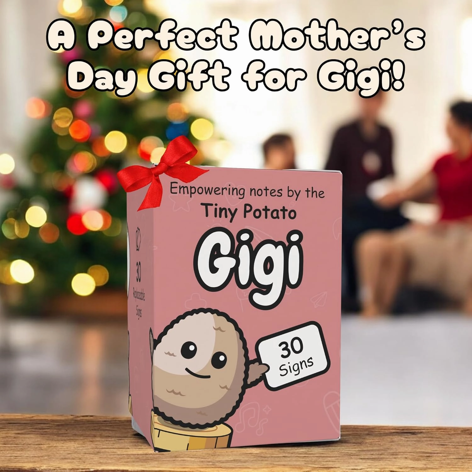 Gigi Gifts for Grandma - Crochet Positive Potato with 30 Different Signs for Grandma, Birthday Gift for Grandma, Mothers Day Gifts for Gigi, Mother's Day Grandma Gift Idea for Gigi from Grandkids