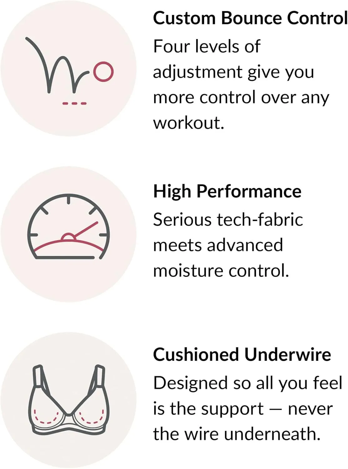 Glamorise Women's Full Figure Elite Performance Adjustable Wonderwire Sport Bra #9167
