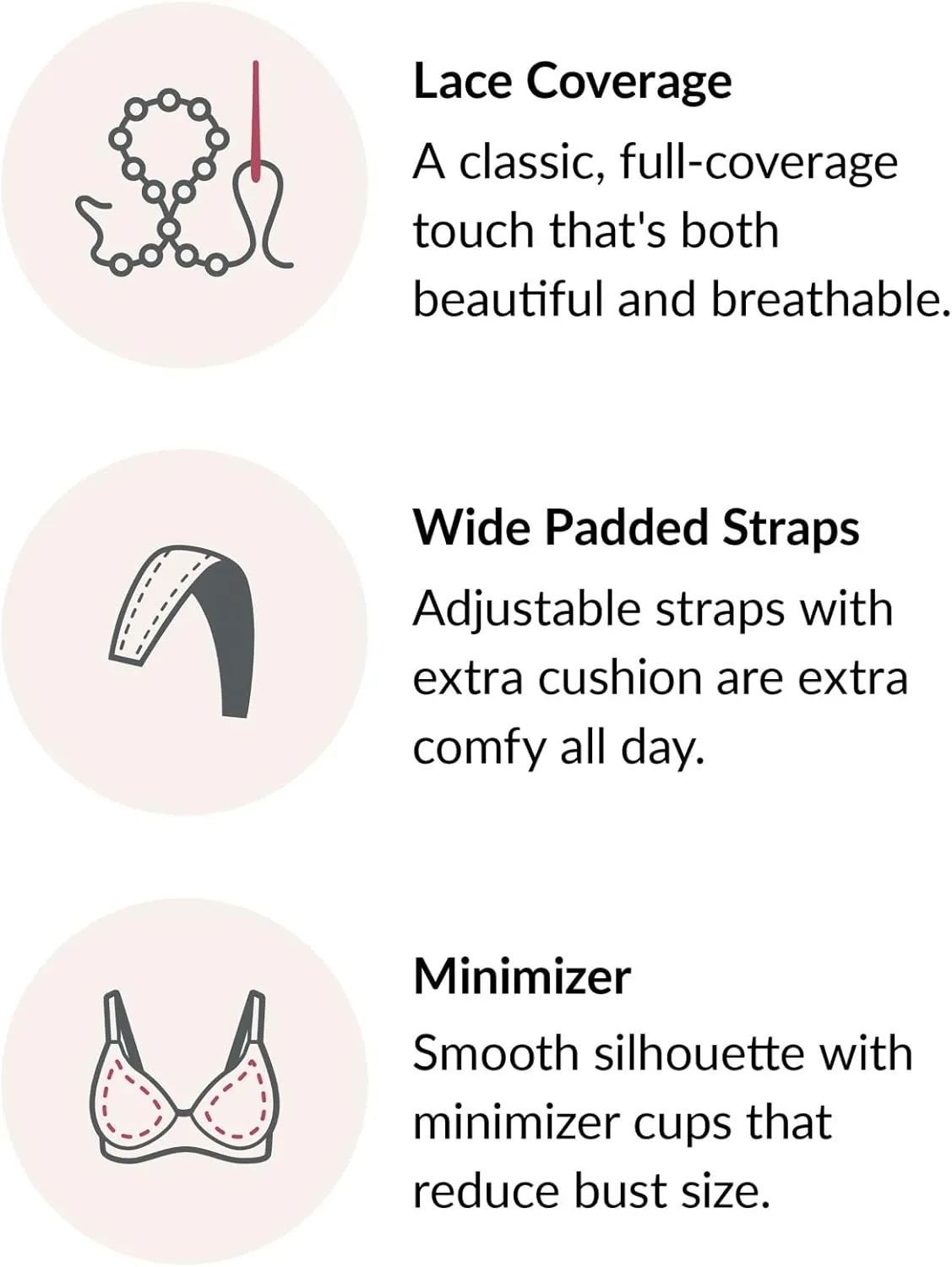 Glamorise Women's Full Figure Wirefree Minimizer Support Bra #1003