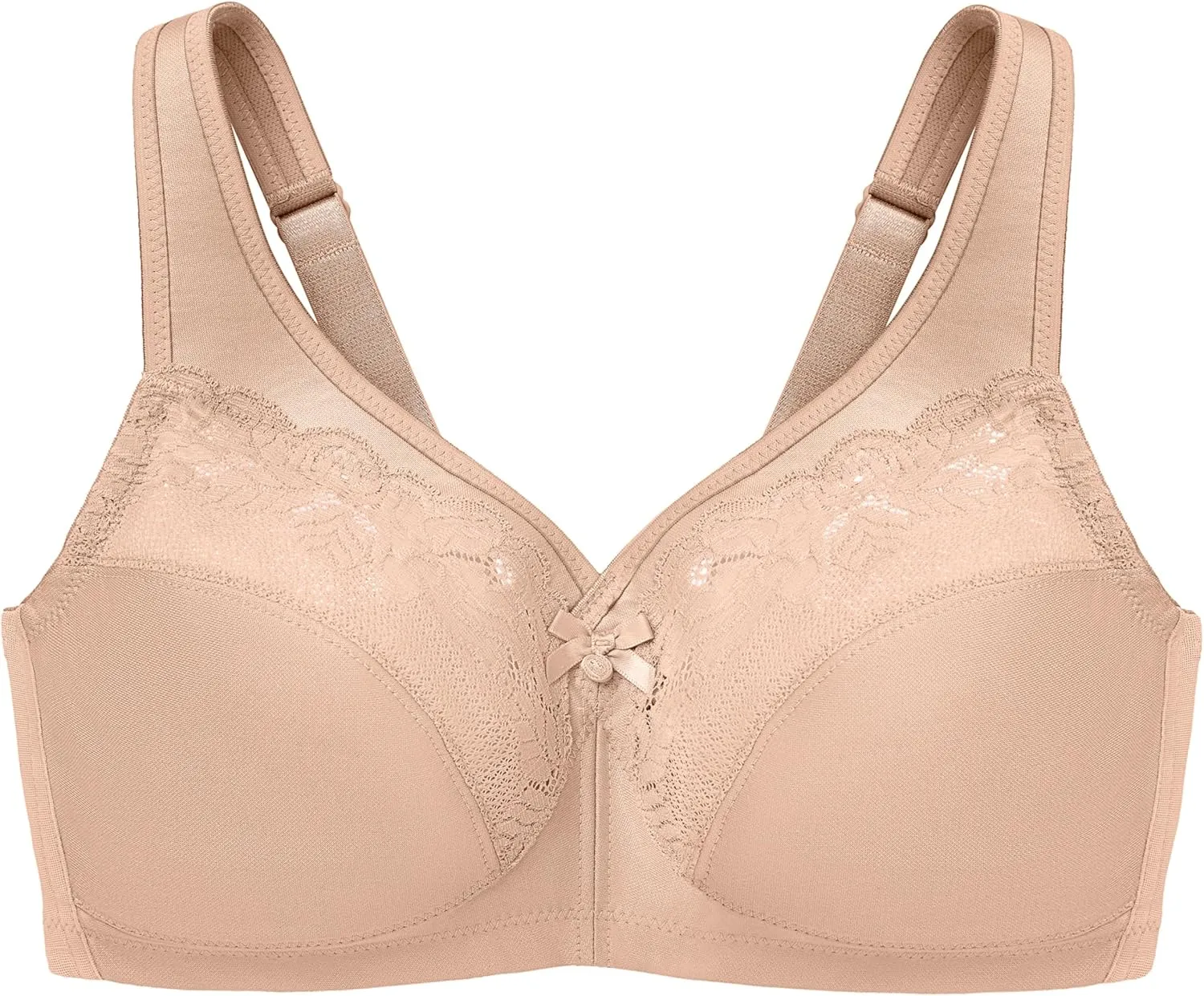 Glamorise Women's Full Figure Wirefree Minimizer Support Bra #1003